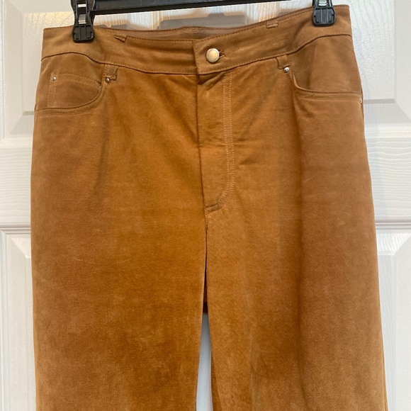 Newport News Cognac Suede Pants - Picture 4 of 5